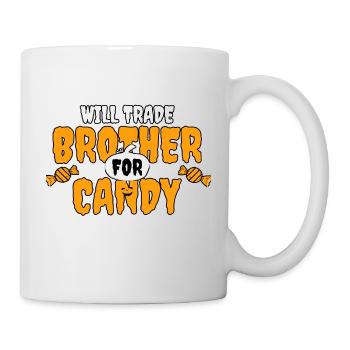 Halloween lustig Bruder Witz Kinder Geschwister - Tasse - Weiß - Rechts