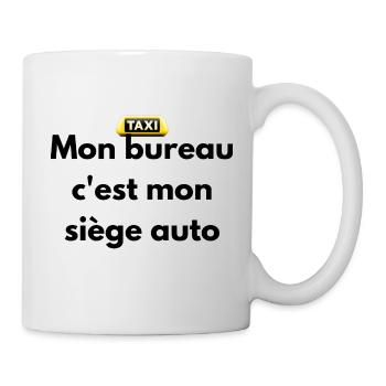 Mon bureau c'est mon siège auto - Mug blanc - blanc - Droite