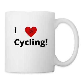 I love Cycling T-Shirt - Tasse - Weiß - Rechts