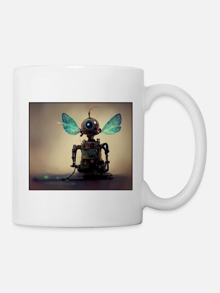 Feenroboter - Tasse - Weiß