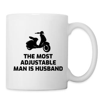 Roller Fahrer Roller Motorrad Ehemann Ehefrau - Tasse - Weiß - Rechts