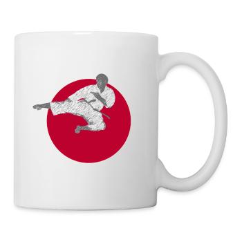 Side Kick in front of the sun of Japan - Tasse - Weiß - Rechts