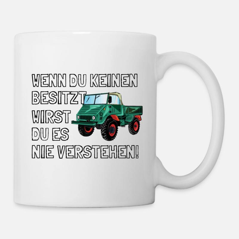 Unimog - Oldtimer - Offroad - Universal Motorgerät - Tasse - Weiß