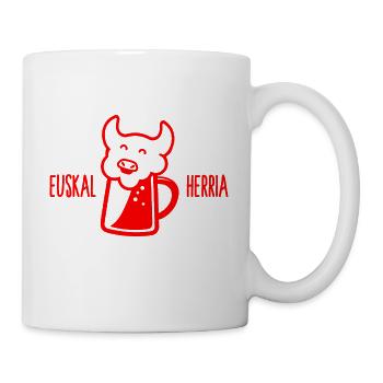 Feria pays Basque taureau - Mug blanc - blanc - Droite