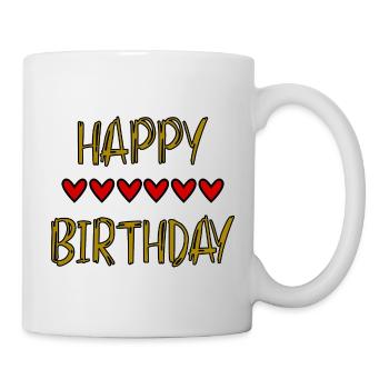 JAHRESTAG. ALLES GUTE ZUM GEBURTSTAG!. ALLES GUTE ZUM GEBURTSTAG!. - Tasse - Weiß - Rechts