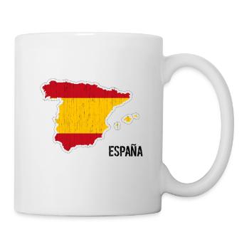 Spain, flag, outline, souvenir - Mug - white - Right