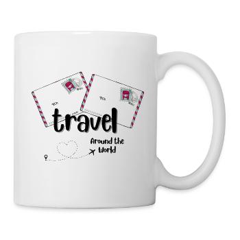 Travel Around The World - Tasse - Weiß - Rechts