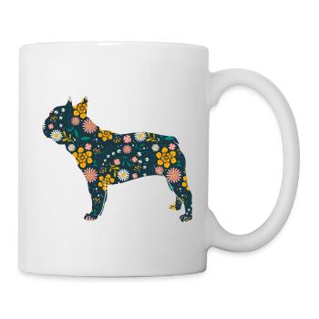 Französische Bulldogge French Bulldog Frenchie - Tasse - Weiß - Rechts