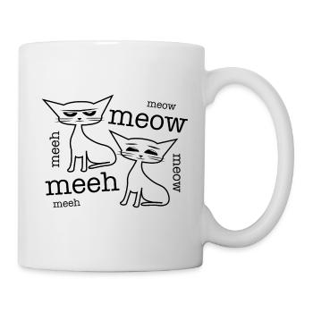 Meeh Meow - Bon et mauvais chats - Mug blanc - blanc - Droite