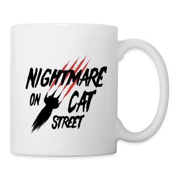 Nightmare on Cat Street - Halloween parody humor - Mug - white - Right