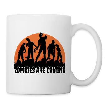Les zombies arrivent Horreur effrayante Costume d’Halloween - Mug blanc - blanc - Droite