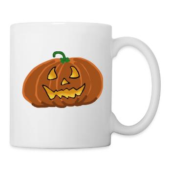 Happy Halloween - Tasse - Weiß - Rechts