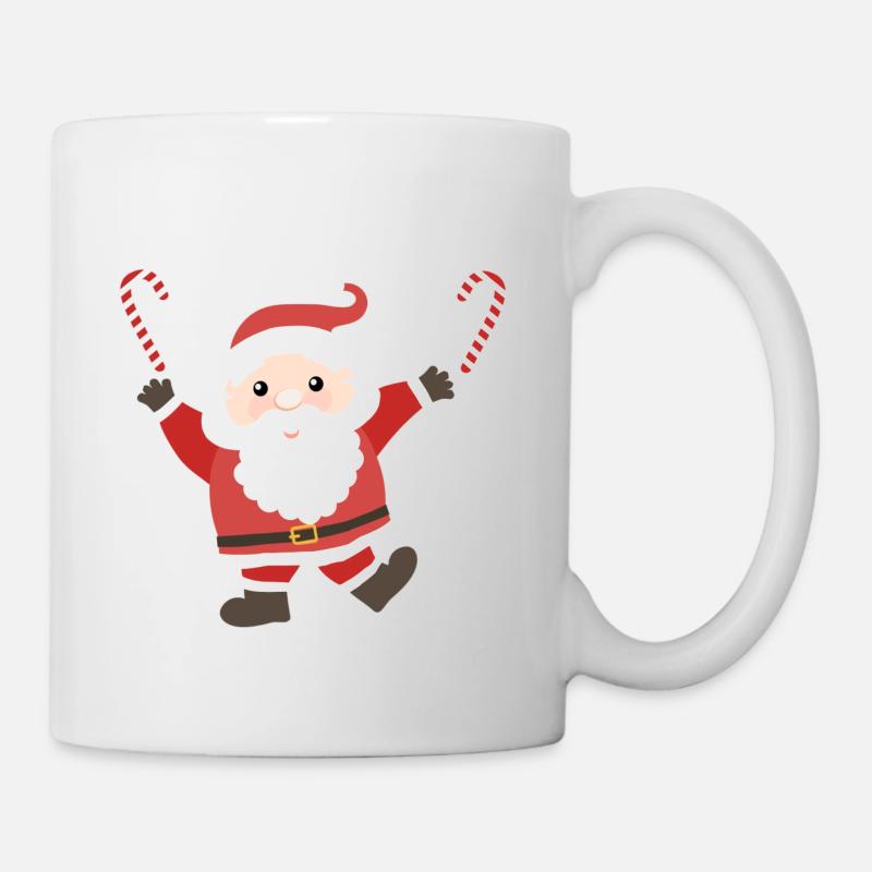 Père noel cute sucre d'orge - Mug blanc - blanc