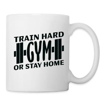 Trainieren Sie hart Fitnessstudio - Tasse - Weiß - Rechts