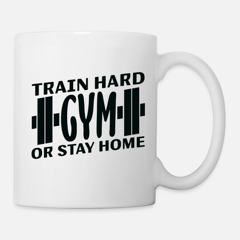 Entraînez-vous dur Gym - Mug blanc - blanc