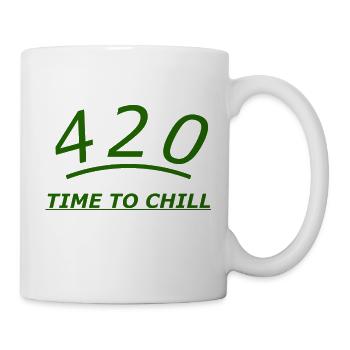 420 Time to Chill - Tasse - Weiß - Rechts