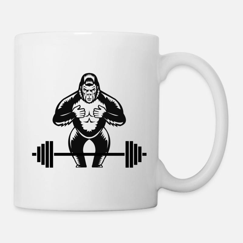 Gorilla GYM Power - Tasse - Weiß