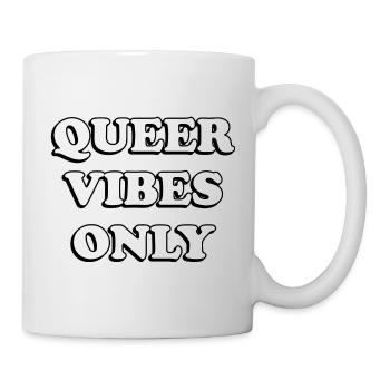 Queer Vibes Seulement LGBT PRIDE - Mug blanc - blanc - Droite