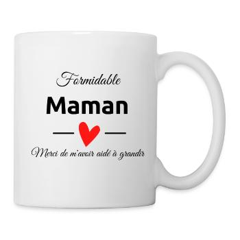 formidable maman - Mug blanc - blanc - Droite