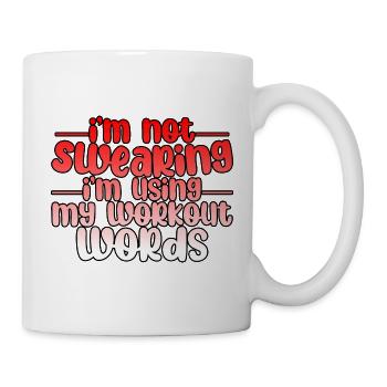 Je ne jure pas que j’utilise mes mots d’entraînement 3 - Mug blanc - blanc - Droite