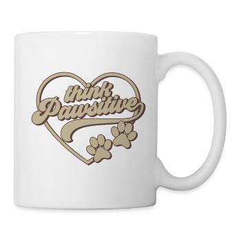 think pawsitive | Colors can be changed - Mug - white - Right