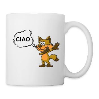 Cooler Fuchs CIAO Tier Geschenkidee - Tasse - Weiß - Rechts