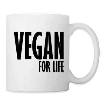 Vegan For Life - Tasse - Weiß - Rechts