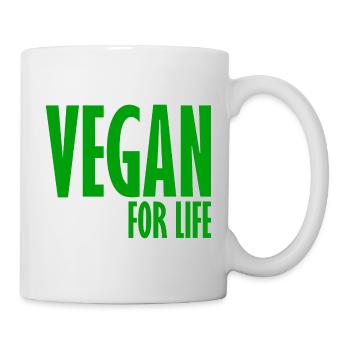 Vegan For Life - Tasse - Weiß - Rechts
