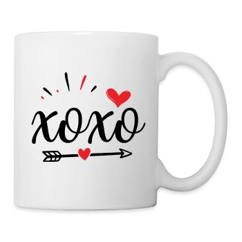 XOXO Bisous et Câlins - Mug blanc - blanc - Droite