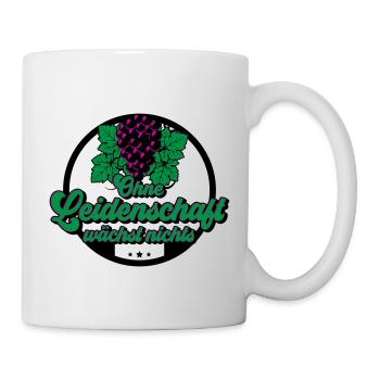 Wein Weinflasche Leidenschaft | Farben änderbar - Tasse - Weiß - Rechts