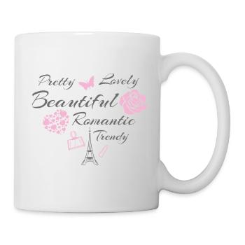 Beau design romantique - Mug blanc - blanc - Droite