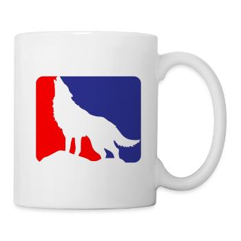 Wolf Dog Wildlife Werewolf Logo | Colors can be changed - Mug - white - Right