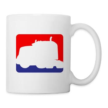 LKW Truck Lastkraftwagen Logo | Farben änderbar - Tasse - Weiß - Rechts