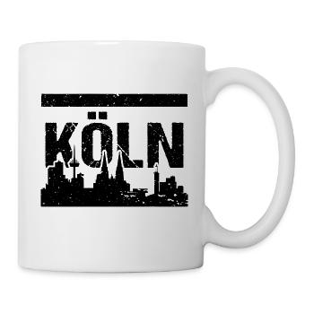 Köln Skyline - Tasse - Weiß - Rechts