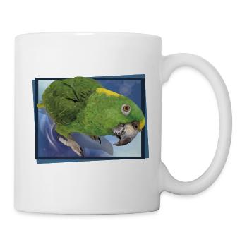 Der Gelbnackenpapagei - Tasse - Weiß - Rechts