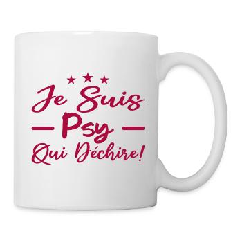 je suis psy qui déchire - Mug blanc - blanc - Droite