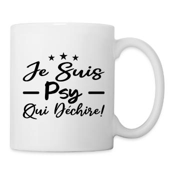 je suis psy qui déchire - Mug blanc - blanc - Droite