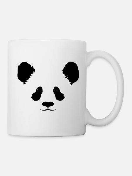 Panda Gesicht - Tasse - Weiß