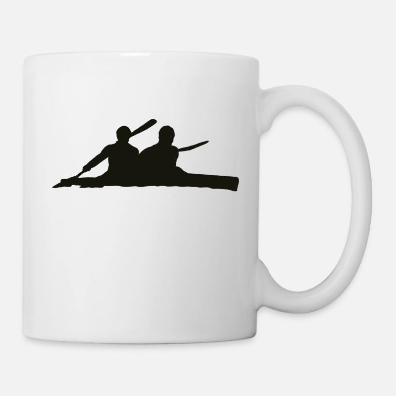 Kayak Pair black - Mug - white