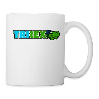 TRI REX lettering logo is the triathlon - Mug - white - Right