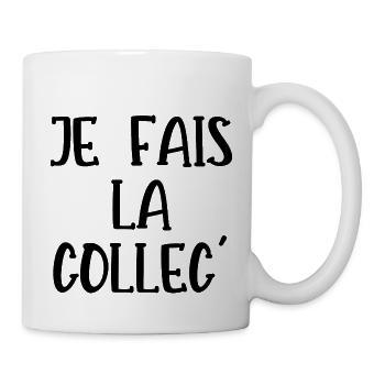 je fais la collec - Mug blanc - blanc - Droite