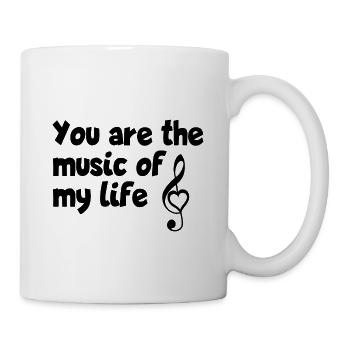 Tu es la musique de ma vie - Déclaration d’amour - Mug blanc - blanc - Droite