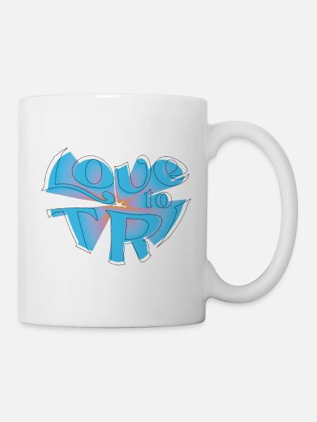 Love to TRI - Tasse - Weiß