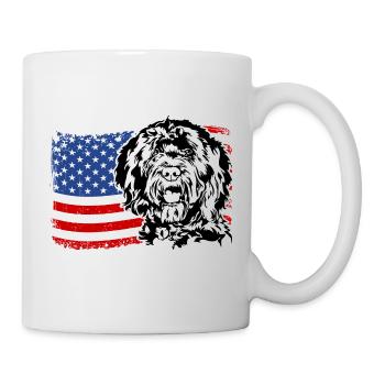 BARBET America Flag Dogs Dog Wilsigns - Mug - white - Right