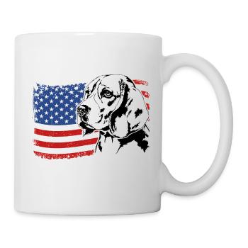 BEAGLE America Flag Dogs Dog Wilsigns - Mug - white - Right