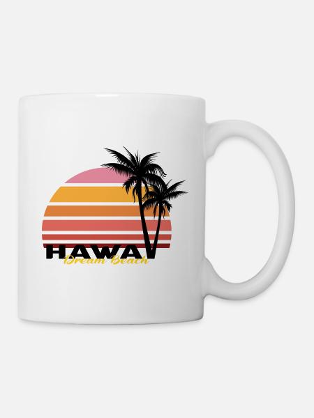 Hawaii dream beach - Tasse - Weiß