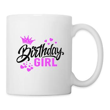 Birthday Girl Girl Gift Idea Birthday - Mug - white - Right