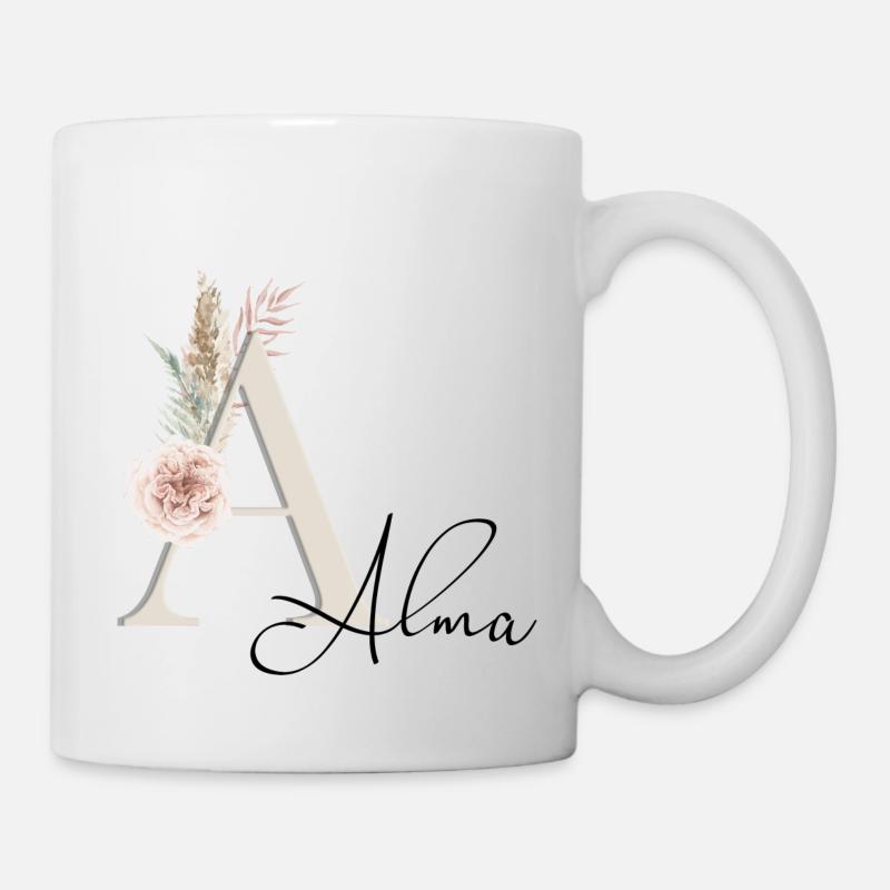 Alma! Name Boho - Mug - white