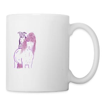 Horse and dog - Mug - white - Right