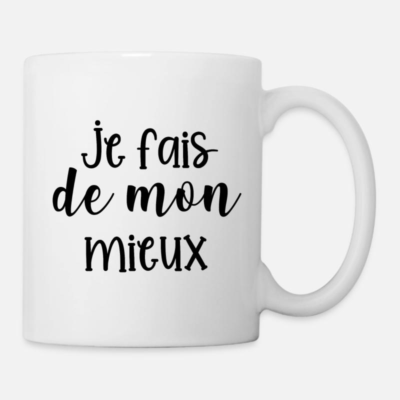 je fais de mon mieux - Mug blanc - blanc